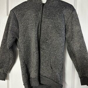 Womens Charcoal Zip-Up Sweater